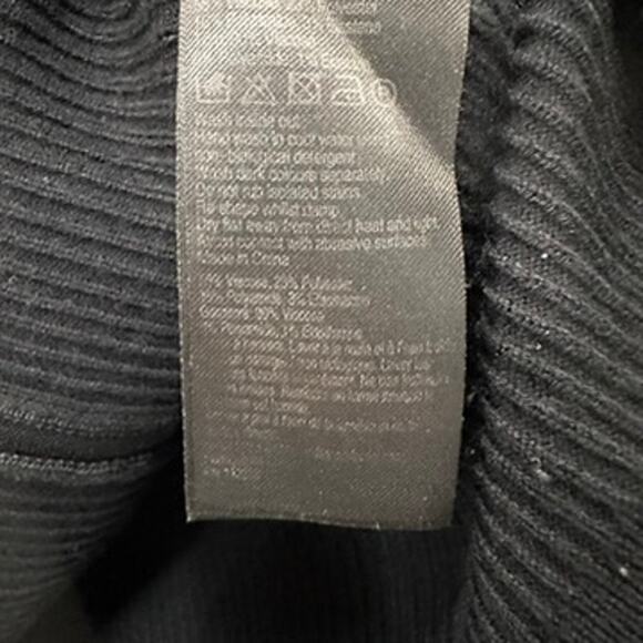 Karen Millen Size 2 Black Top Collar Long Sleeves Body Con Crop Quiet Luxury - Picture 7 of 11